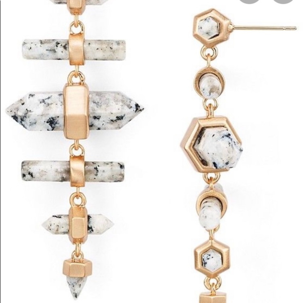 Kendra Scott Talia earrings gray granite